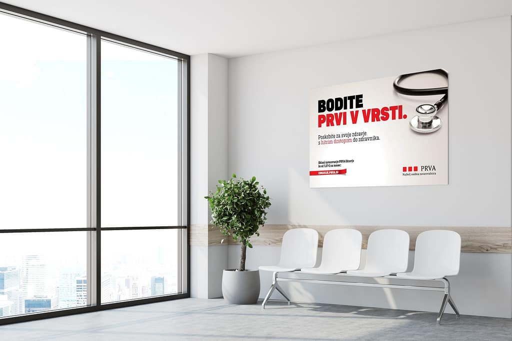 Prva banner - v cakalnici