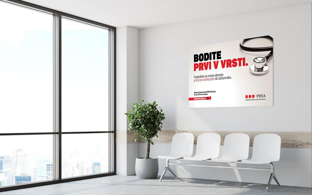 Prva banner - v cakalnici