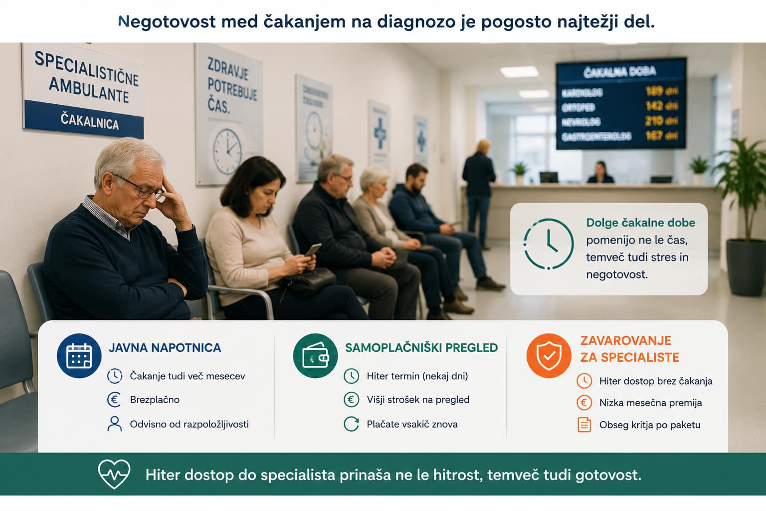 Dolge cakalne vrste v javnem zdravstvu kot razlog za hitrejse alternative